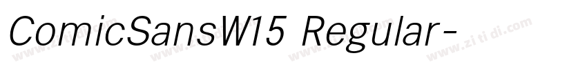 ComicSansW15 Regular字体转换 ComicSansW15 Regular字体转换